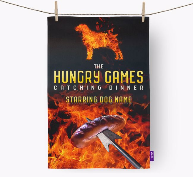 'The Hungry Games' - Personalized {breedFullName} Tea Towel